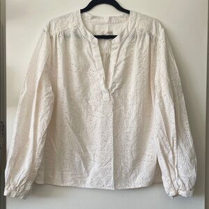 Universal Thread|Cream Seashell Eyelet Blouse|Large|EUC